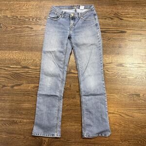 Cruel Girl Slim Jeans Womens 3 Regular Blue Medium Wash Low Rise Straight Denim